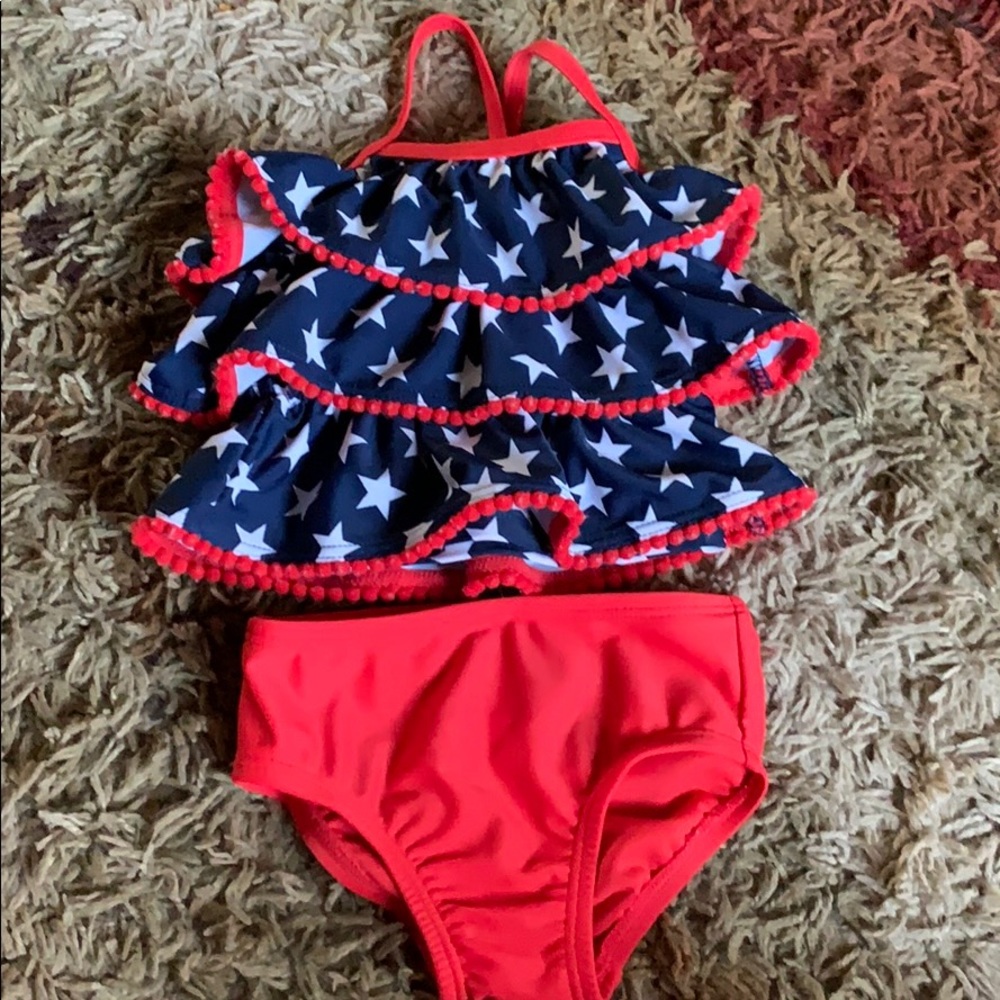 Carters red, white and blue 3 month bathing suit